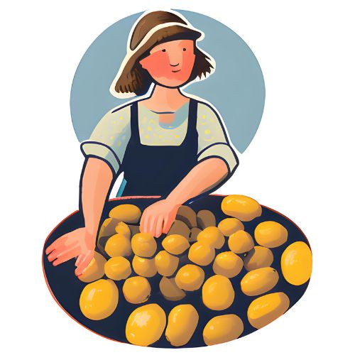 Canva AI Big Cheerful Happy Potato Harvest
